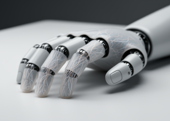Artificial skin with brain-like wiring gives humanoid robots a human sense of touch