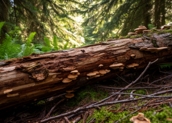 Deadwood Fungi Follow the Tree: Legacy Effects Persist as Logs Break Down