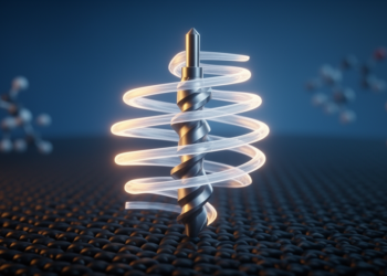 Helical orbitals drive unidirectional rotation in a molecular motor