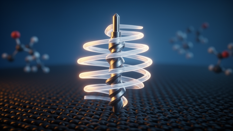 Helical orbitals drive unidirectional rotation in a molecular motor