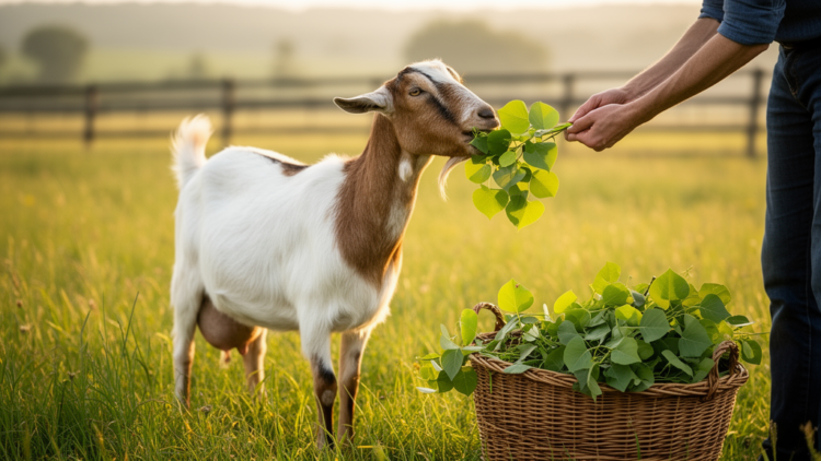 Poplar Leaves Boost Selenium and Cut Methane in Goats but Backfire in Early Lactation