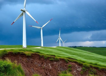 How Fast Blades Spin in the Rain, Not How Much It Rains, Drives Wind Turbine Erosion