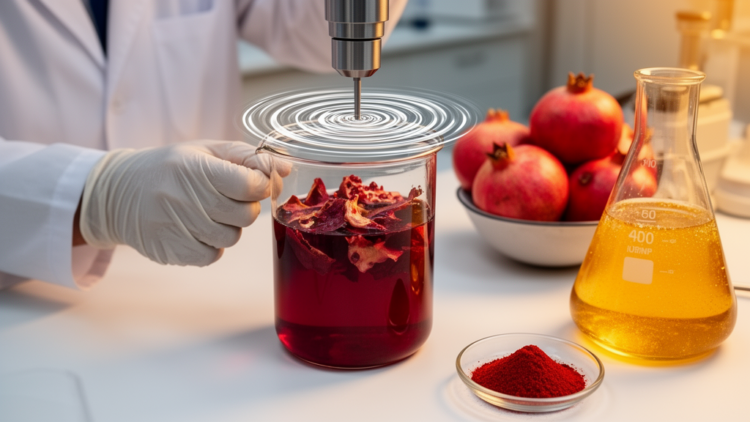 Sound Waves and Sugar-Based Solvents Unlock Pomegranate Peel Polyphenols