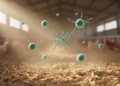 Pan-Azole-Resistant Aspergillus fumigatus Detected in Poultry Farm Bedding and Air