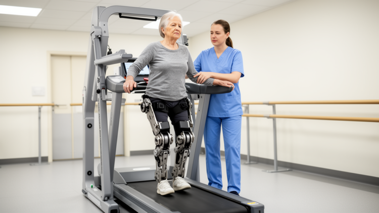 Robot Exoskeleton Gait Training Shows Modest Gains in Balance and Walking Independence After Stroke