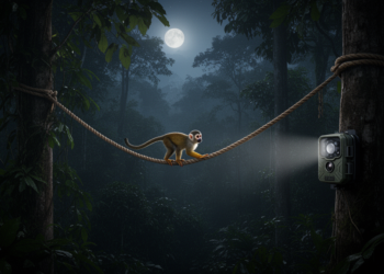 Camera Traps Reveal Secret Nightlife of Amazon Canopy Mammals on Human-Made Bridges