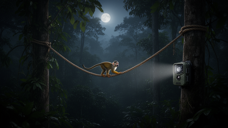 Camera Traps Reveal Secret Nightlife of Amazon Canopy Mammals on Human-Made Bridges
