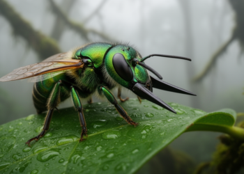 Giant sweat bee with bizarre face weapons discovered in Vietnamese mountains