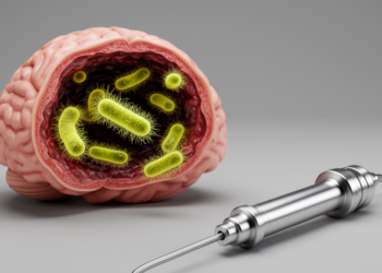 Klebsiella pneumoniae brain abscess linked to TIPS stent infection in first reported case