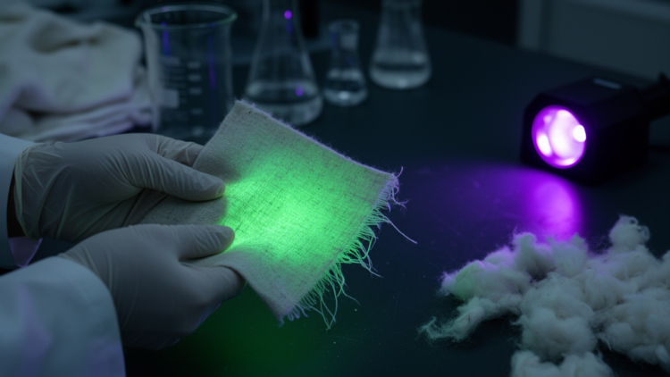 Cotton Waste Becomes a Glowing Tag That Labels Cotton Fibers From the Inside