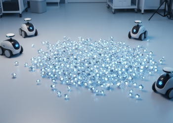 Shepherding robots herd swarms without talking to each other