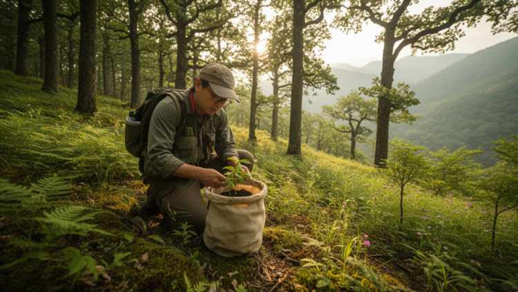 Massive oak forest survey reveals 594 plant species across South Korea's Gangwon mountains