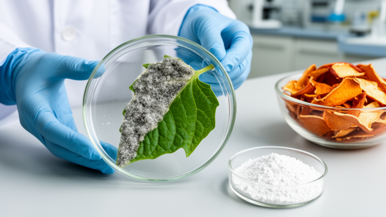 Orange peel waste yields lanthanum oxide nanoparticles that stop tomato fungus