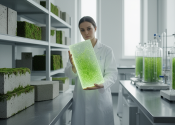 The archibiome: extending engineered living materials to multiscale built environments