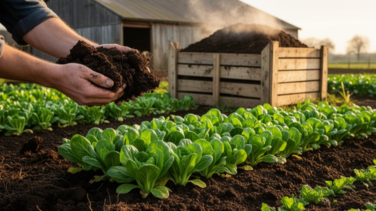 Staged Microbial Consortia Supercharge Cow Manure Composting and Boost Pakchoi Growth
