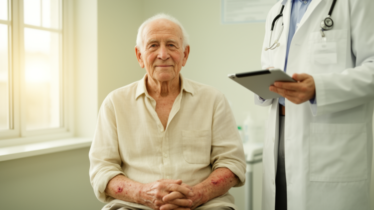 Rare autoimmune blistering disease in an elderly man controlled by mycophenolate mofetil and prednisolone
