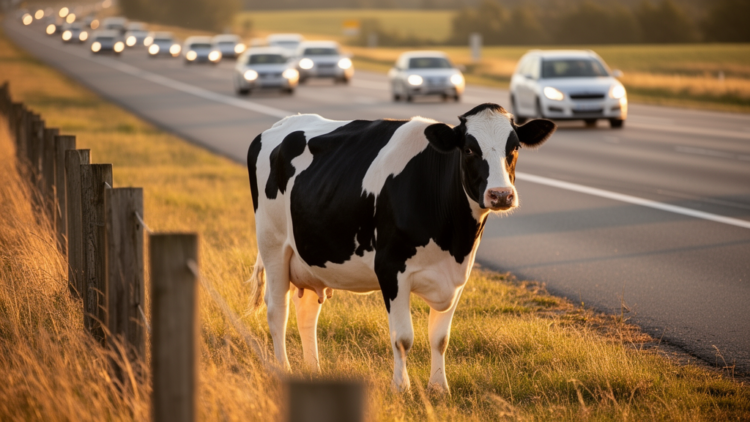 Road Stress Rewrites the Genes and Flavor of Holstein Beef