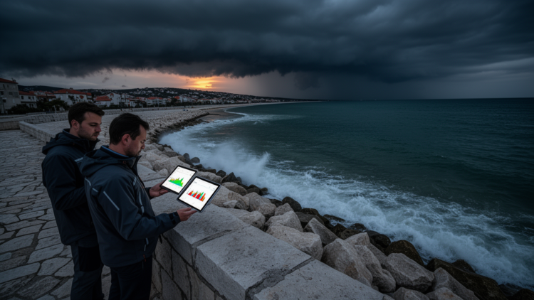 One Croatian estuary, one storm, and the math that couldn't agree on a flood