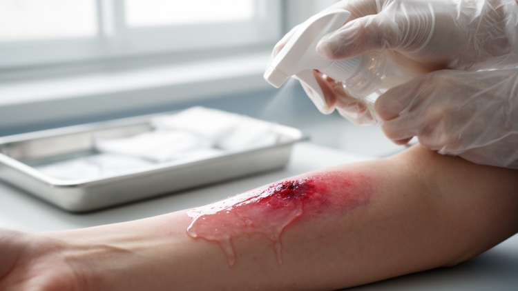 Spray-on hydrogel kills wound bacteria with light-activated framework