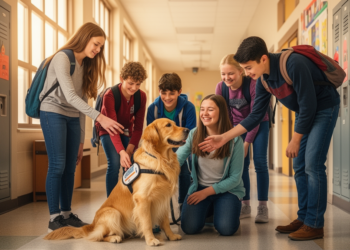 Therapy Dogs Win Over a Whole School, But Students Rate the Benefits Lower