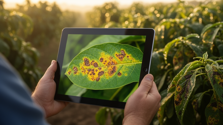 Vision-language model CA-CLIP diagnoses multiple coexisting leaf diseases from a single image