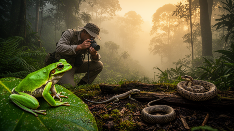 Isolated Malaysian hill reveals 55 reptile and amphibian species before forests vanish