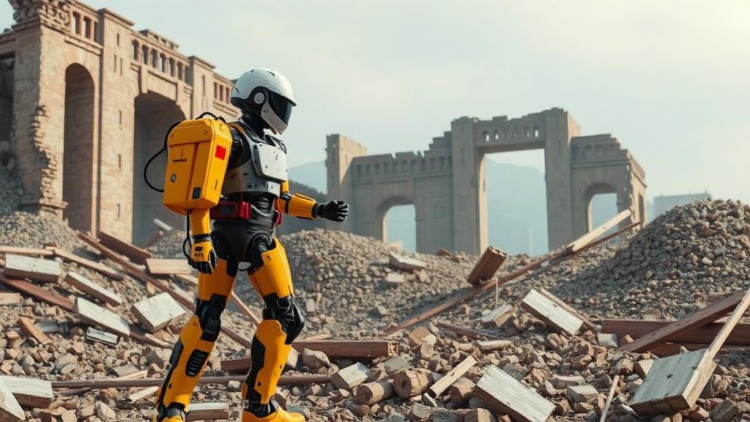 Rescue Robots Learn to Map Collapsing Ruins in 4D While Sharing Almost Nothing